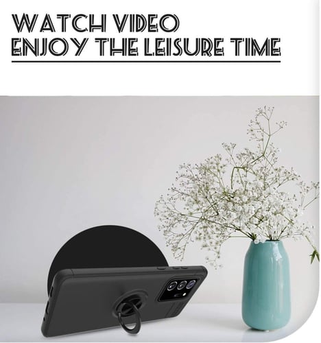 غطاء جوال من السيليكون الناعم مضاد للصدمات مع خاتم...