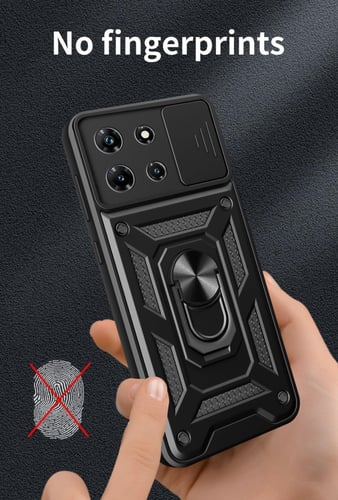 غطاء جوال مدرع مع حلقة مغناطيسية و غطاء كاميرا لها...