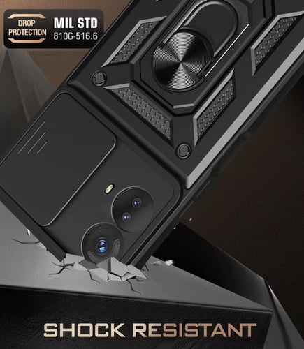 غطاء جوال مدرع مع حلقة مغناطيسية و غطاء كاميرا لها...