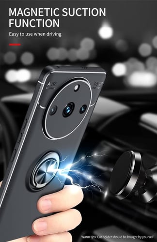 غطاء جوال من السيليكون الناعم مضاد للصدمات مع خاتم...