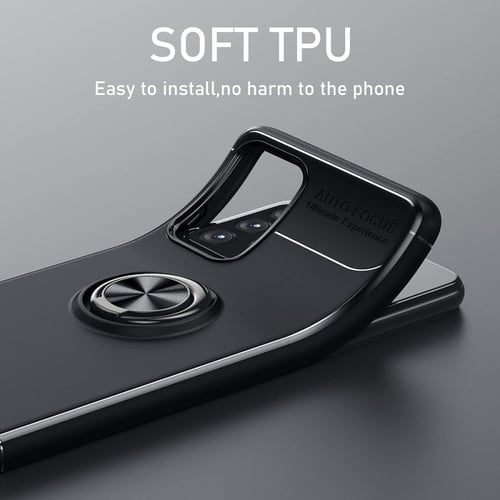 غطاء جوال من السيليكون الناعم مضاد للصدمات مع خاتم...