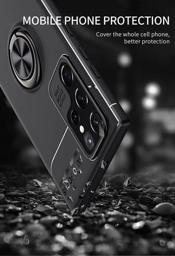 غطاء جوال من السيليكون الناعم مضاد للصدمات مع خاتم...