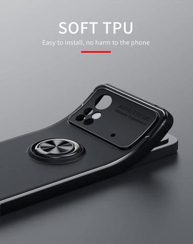 غطاء جوال من السيليكون الناعم مضاد للصدمات مع خاتم...