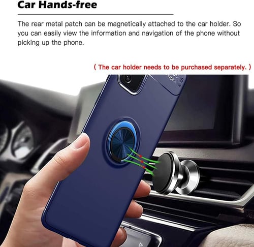 غطاء جوال من السيليكون الناعم مضاد للصدمات مع خاتم...