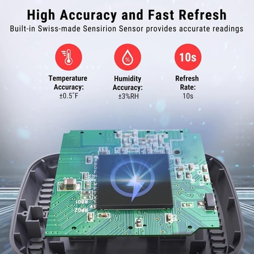 مقياس حرارة ورطوبة بتقنية البلوتوث من ثيرموبرو مزو...