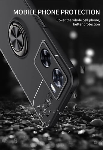 غطاء جوال من السيليكون الناعم مضاد للصدمات مع خاتم...