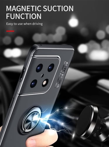 غطاء جوال من السيليكون الناعم مضاد للصدمات مع خاتم...