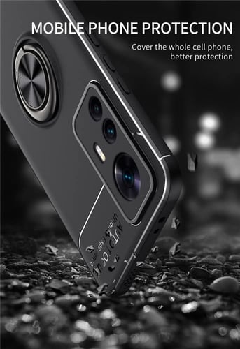 غطاء جوال من السيليكون الناعم مضاد للصدمات مع خاتم...