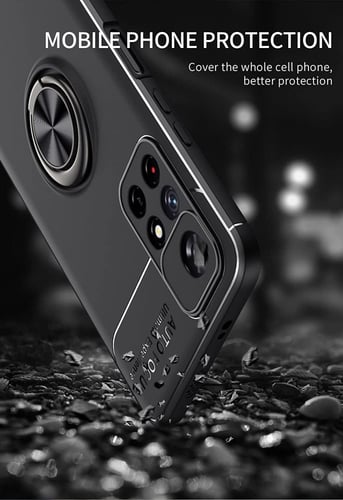 غطاء جوال من السيليكون الناعم مضاد للصدمات مع خاتم...