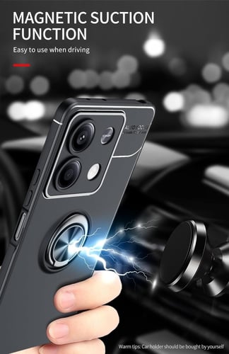 غطاء جوال من السيليكون الناعم مضاد للصدمات مع خاتم...