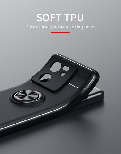 غطاء جوال من السيليكون الناعم مضاد للصدمات مع خاتم...