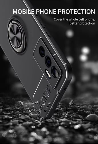 غطاء جوال من السيليكون الناعم مضاد للصدمات مع خاتم...