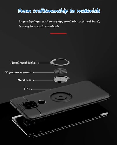 غطاء جوال من السيليكون الناعم مضاد للصدمات مع خاتم...