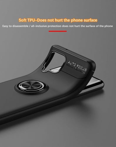 غطاء جوال من السيليكون الناعم مضاد للصدمات مع خاتم...