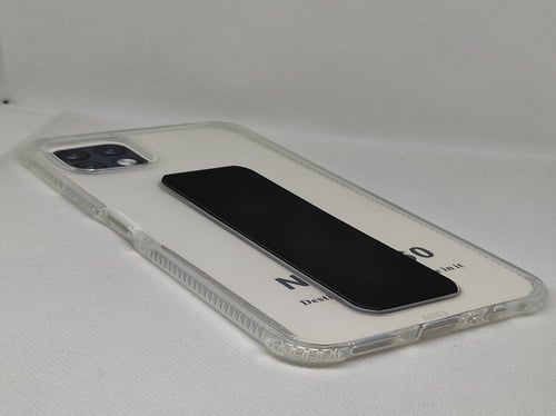 غطاء جوال شفاف من السيليكون مع مسكة عريضة وستاند أ...