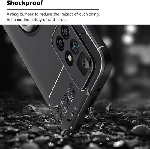 غطاء جوال من السيليكون الناعم مضاد للصدمات مع خاتم...