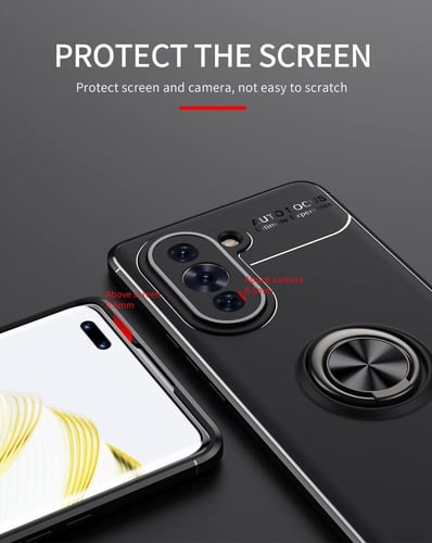 غطاء جوال من السيليكون الناعم مضاد للصدمات مع خاتم...