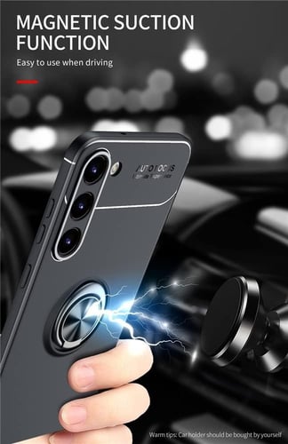 غطاء جوال من السيليكون الناعم مضاد للصدمات مع خاتم...