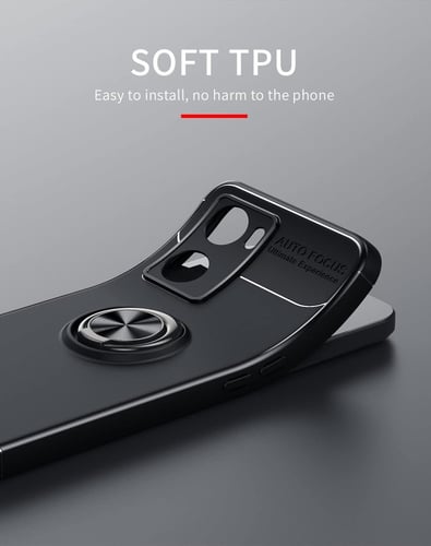 غطاء جوال من السيليكون الناعم مضاد للصدمات مع خاتم...