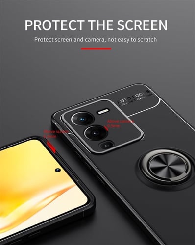 غطاء جوال من السيليكون الناعم مضاد للصدمات مع خاتم...