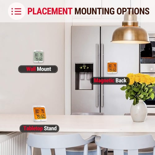 جهاز قياس درجة الحرارة والرطوبة الرقمي مع مستشعر خ...