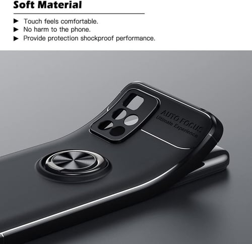 غطاء جوال من السيليكون الناعم مضاد للصدمات مع خاتم...