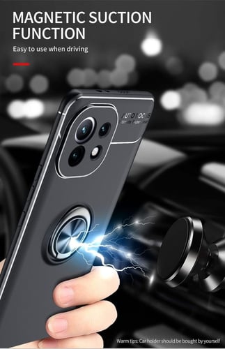 غطاء جوال من السيليكون الناعم مضاد للصدمات مع خاتم...