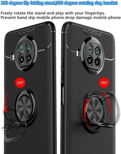 غطاء جوال من السيليكون الناعم مضاد للصدمات مع خاتم...