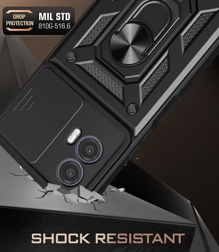 غطاء جوال مدرع مع حلقة مغناطيسية و غطاء كاميرا لها...