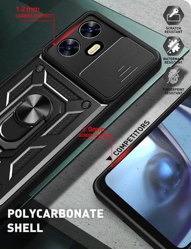 غطاء جوال مدرع مع حلقة مغناطيسية و غطاء كاميرا لها...