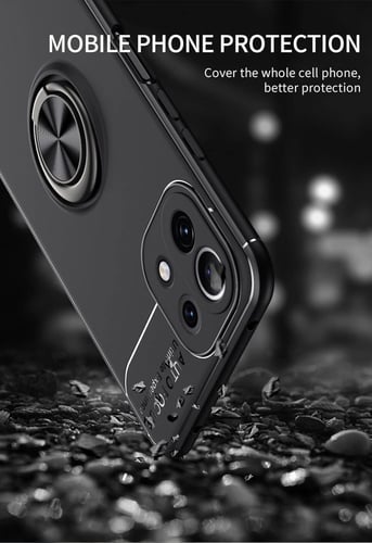 غطاء جوال من السيليكون الناعم مضاد للصدمات مع خاتم...