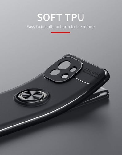 غطاء جوال من السيليكون الناعم مضاد للصدمات مع خاتم...