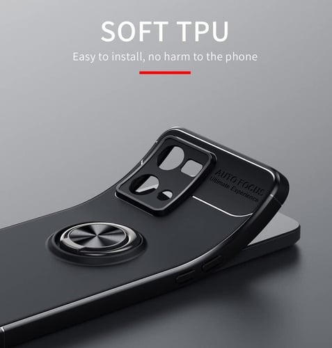 غطاء جوال من السيليكون الناعم مضاد للصدمات مع خاتم...