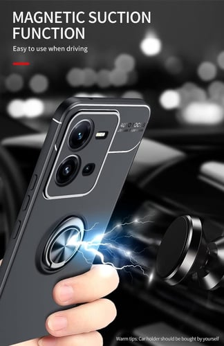 غطاء جوال من السيليكون الناعم مضاد للصدمات مع خاتم...