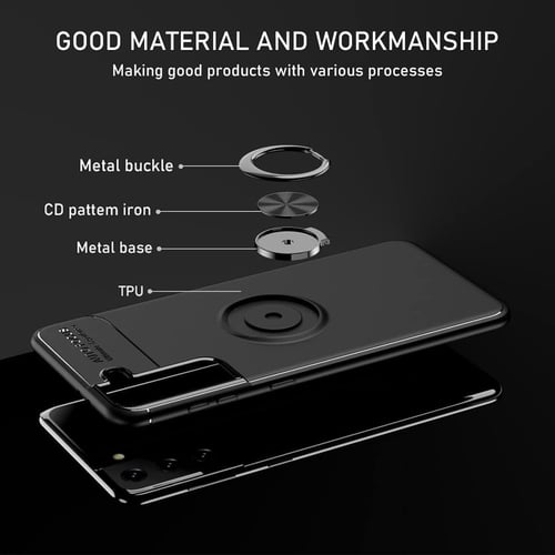 غطاء جوال من السيليكون الناعم مضاد للصدمات مع خاتم...