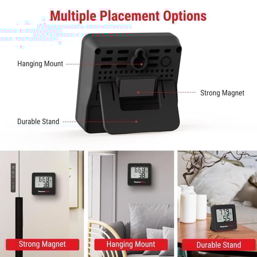 مقياس حرارة داخلي للمنزل لقياس درجة الحرارة والرطو...