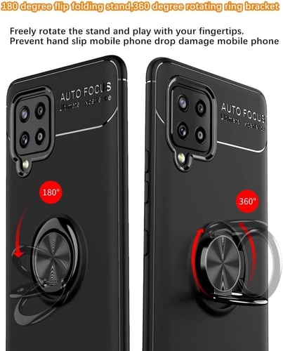 غطاء جوال من السيليكون الناعم مضاد للصدمات مع خاتم...