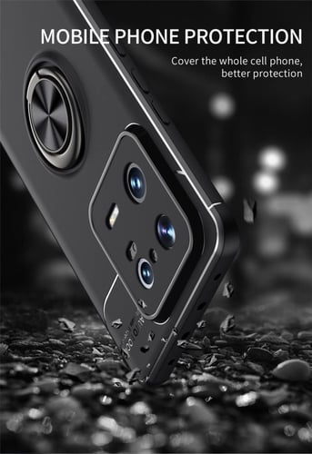 غطاء جوال من السيليكون الناعم مضاد للصدمات مع خاتم...