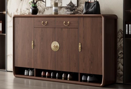 خزانة أحذية جديدة على الطراز الصيني بإطار من الخشب