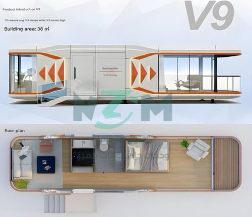 كبسولة فضائية فاخرة - تصميم فندقي عصري