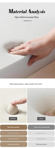 كنب متصل بشكل منحني بتصميم عصري فريد