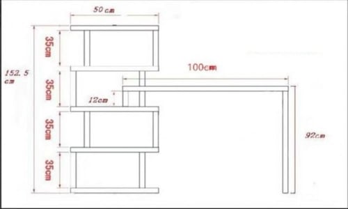 مكتب مع خزانه مدمجه لتوفير مساحه باسلوب عصري