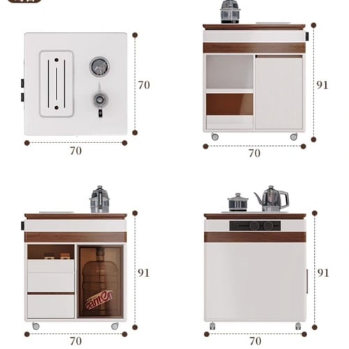 ركن قهوة متنقل مثالي لتوفير المساحات متعدد الاستعم...