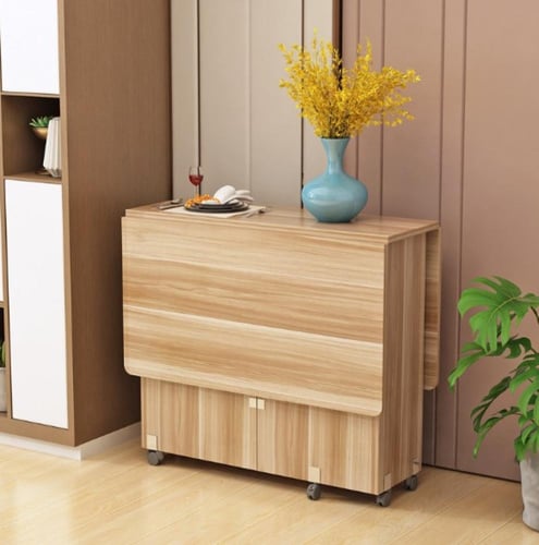 طاولة طعام متعددة الاستخدامات قابله للطي والتحريك