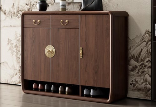خزانة أحذية جديدة على الطراز الصيني بإطار من الخشب
