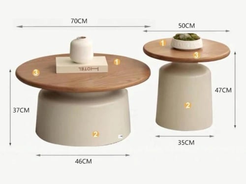 طاولة قهوة مارتيني دائرية