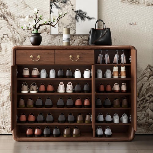 خزانة أحذية جديدة على الطراز الصيني بإطار من الخشب