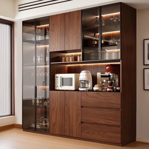 خزانة جانبية بسيطة من الخشب الصلب