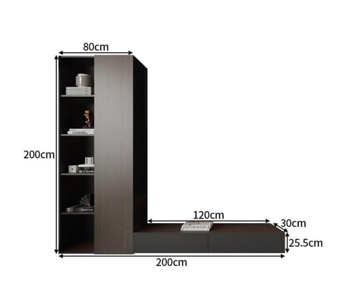 طاولة تلفزيون وخزانة بتصميم إيطالي فاخرة