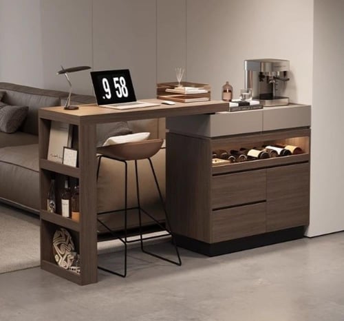 خزانة طعام مكتب بار إيطالية متعددة الوظائف قابلة ل...